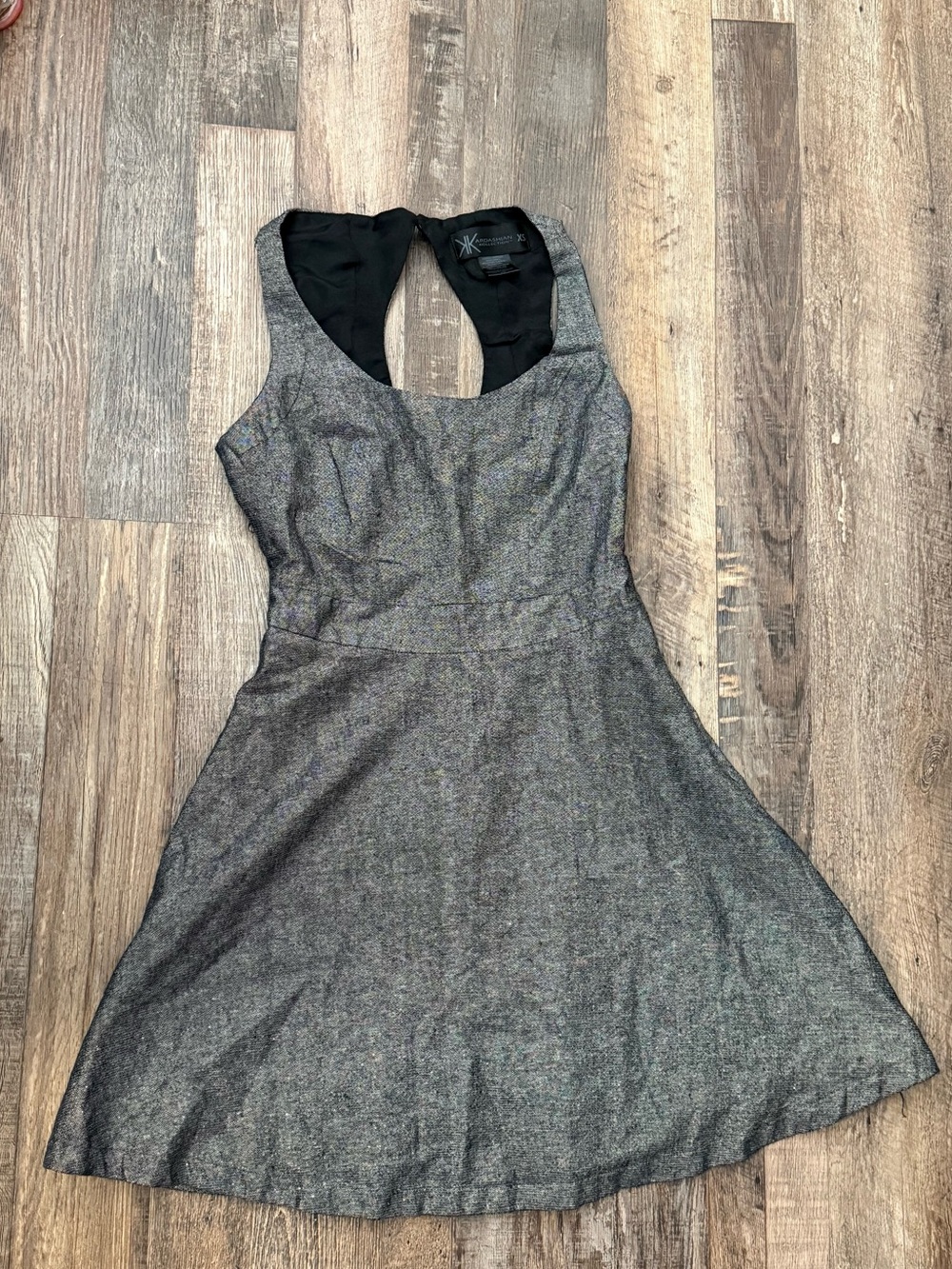 Kardashian Kollection Gray Heather Racerback Fit & Flare Dress